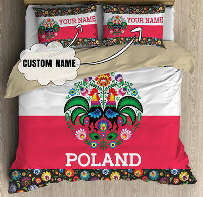 Customize Polska Wycinanki 3D all over printed bedding set