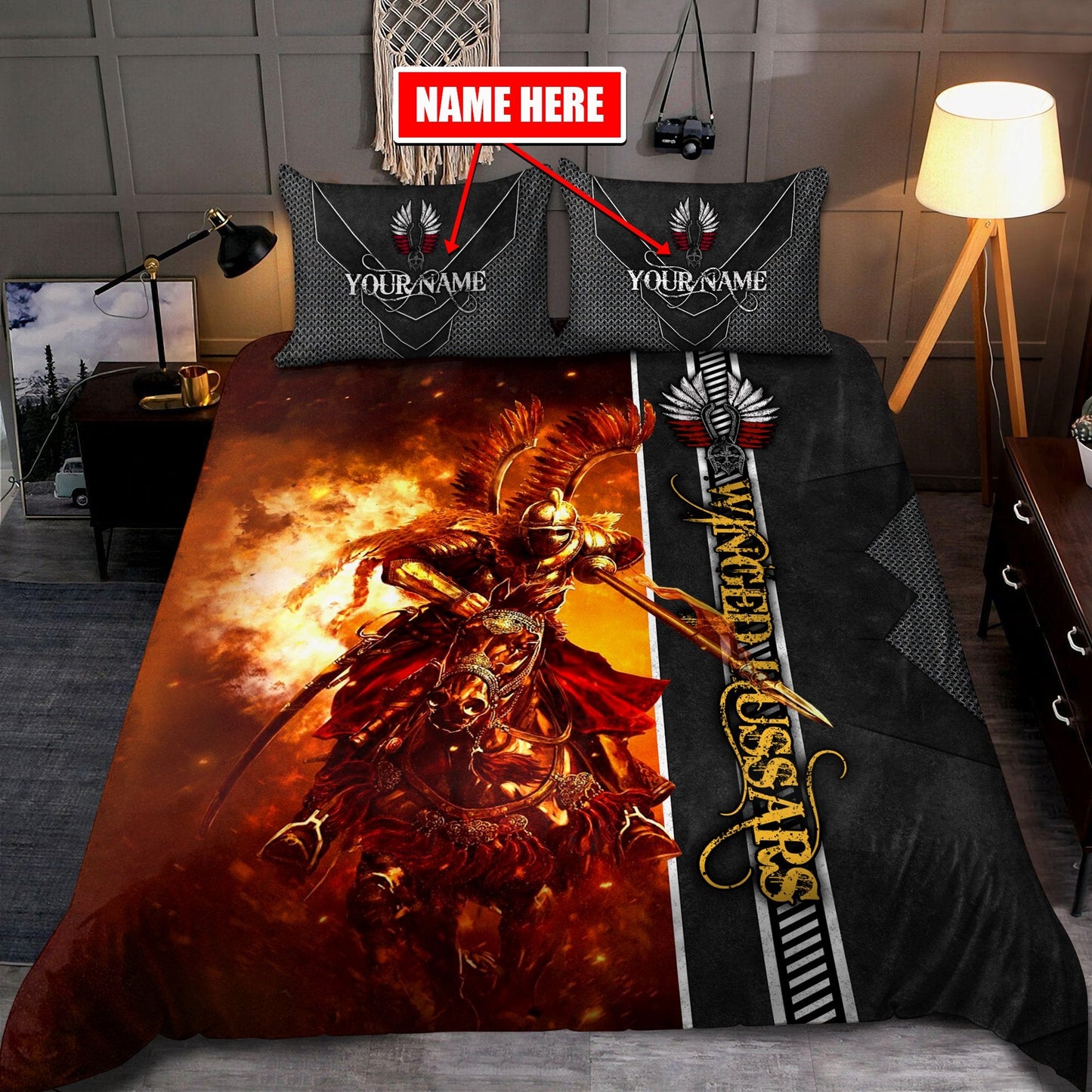 Personalized Polish Winged Hussars Bedding Set Limited Version 1