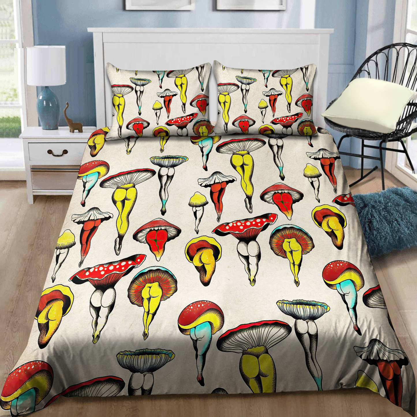 Sexy Hippie Mushroom 3D All Over Printed Bedding Set