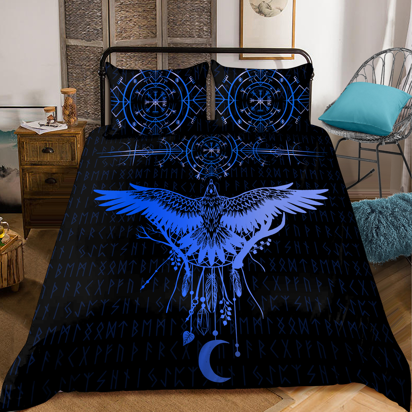 Premium Viking Gear Viking Bedding Set - Raven
