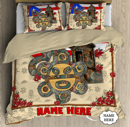 Customize Name Puerto Rico Bedding Set
