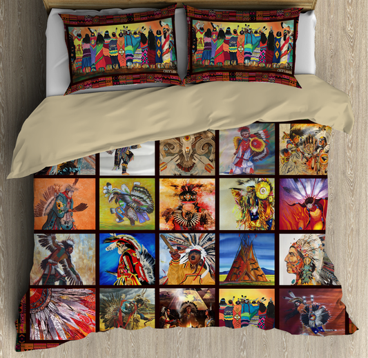 Native American Pow Wow 3D All Over Printed Bedding Set