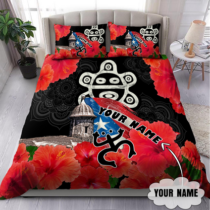 Customize Name Sol Taino Puerto Rico Bedding Set