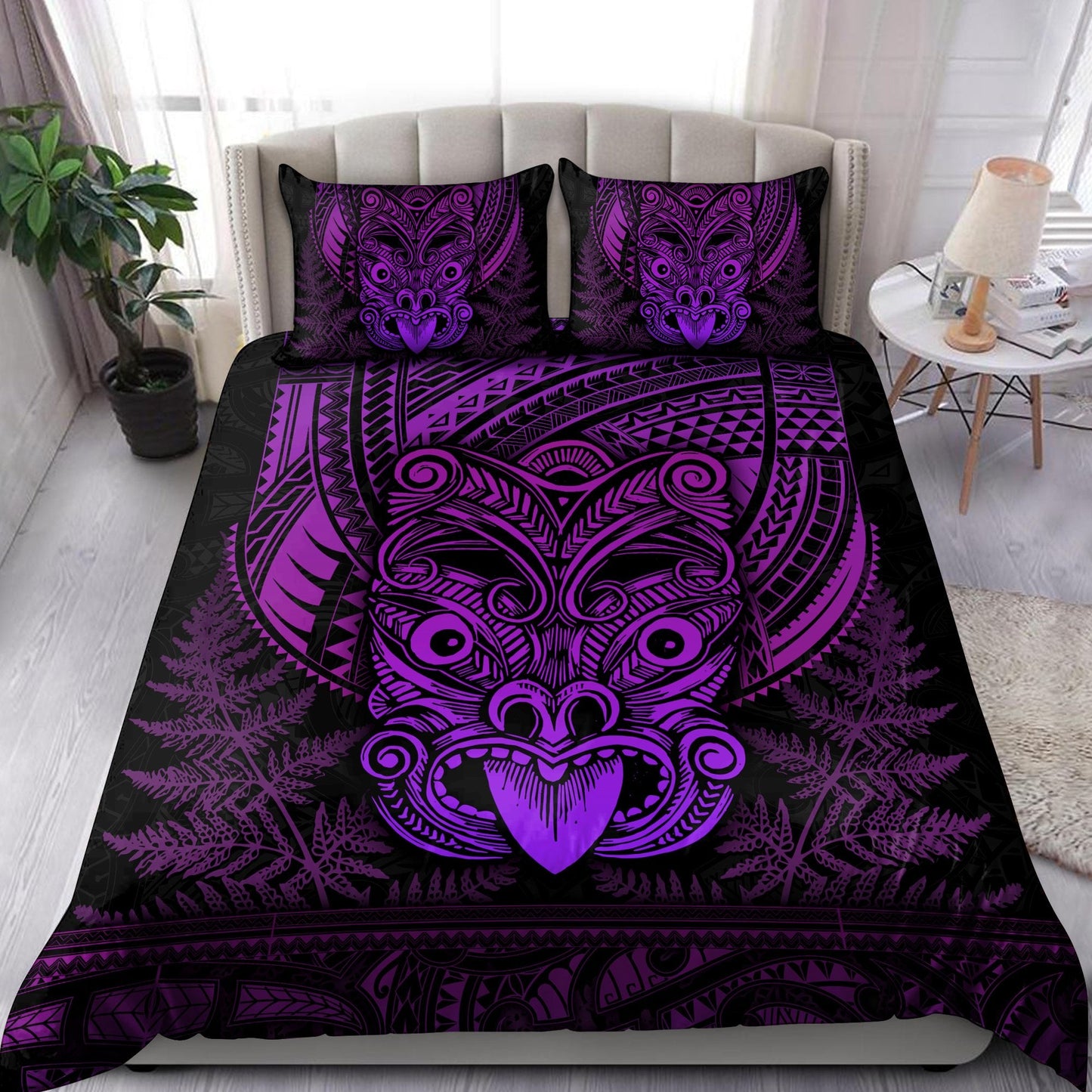 Maori Haka Dance Purple Bedding Set TN TNA15072101.S1