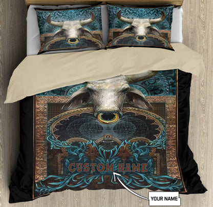 Personalized Name Rodeo Bedding Set Love Bull