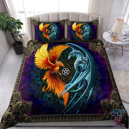 Dragon and Phoenix 3D All Over Printed Bedding Set NTN24062104