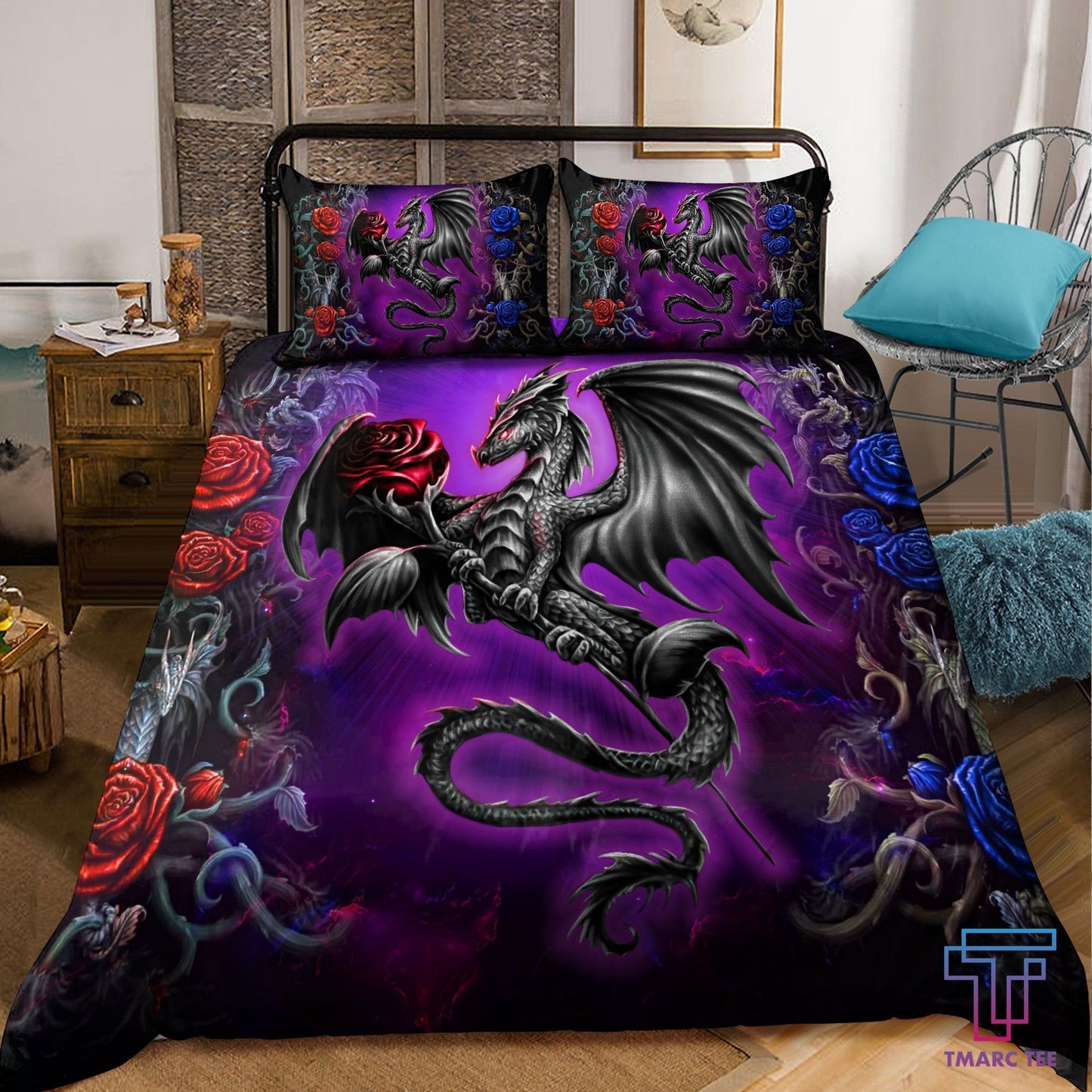Dragon 3D All Over Printed Bedding Set NTN03072105