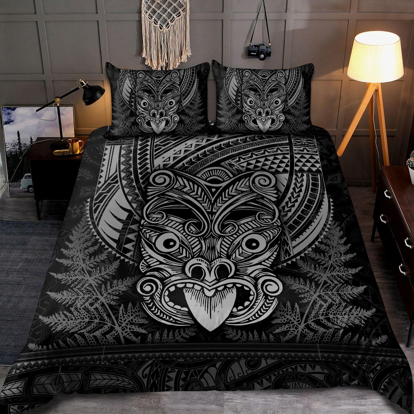 Maori Haka Dance Black Bedding Set TN TNA15072101.S2