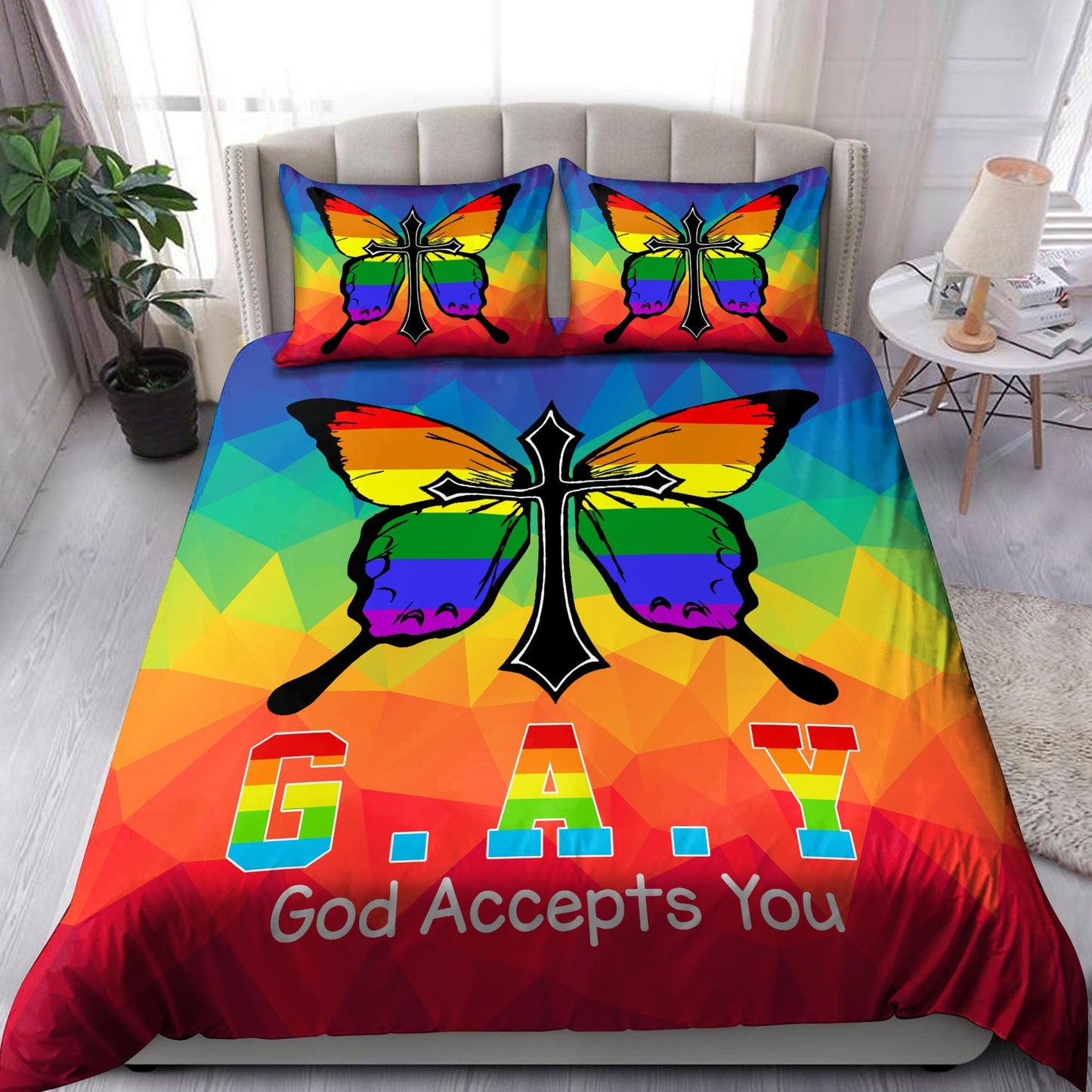 Customize Name LGBT Pride Bedding Set HHT20052108
