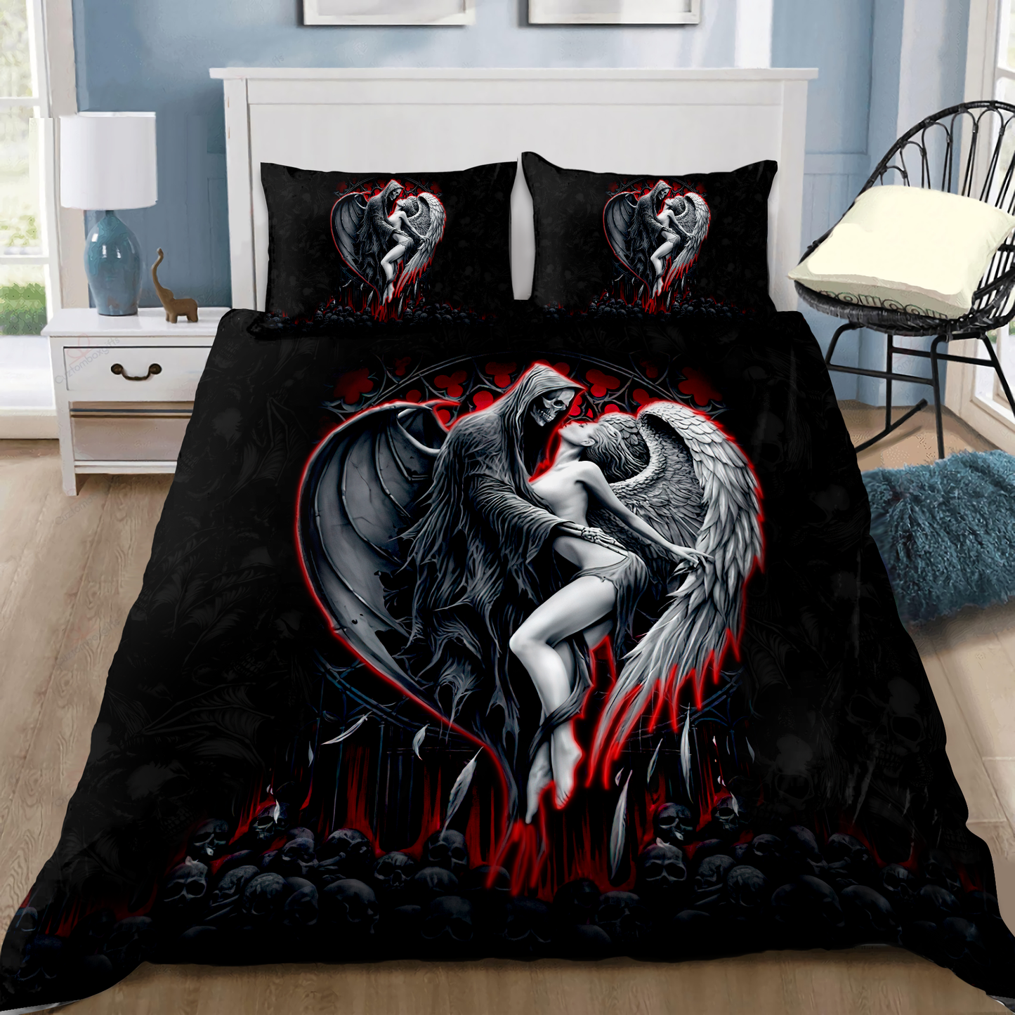 Skull And Beauty Bedding Set