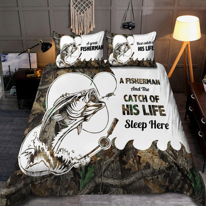 Fishing Couple Great Fisherman and his best catch Bedding set