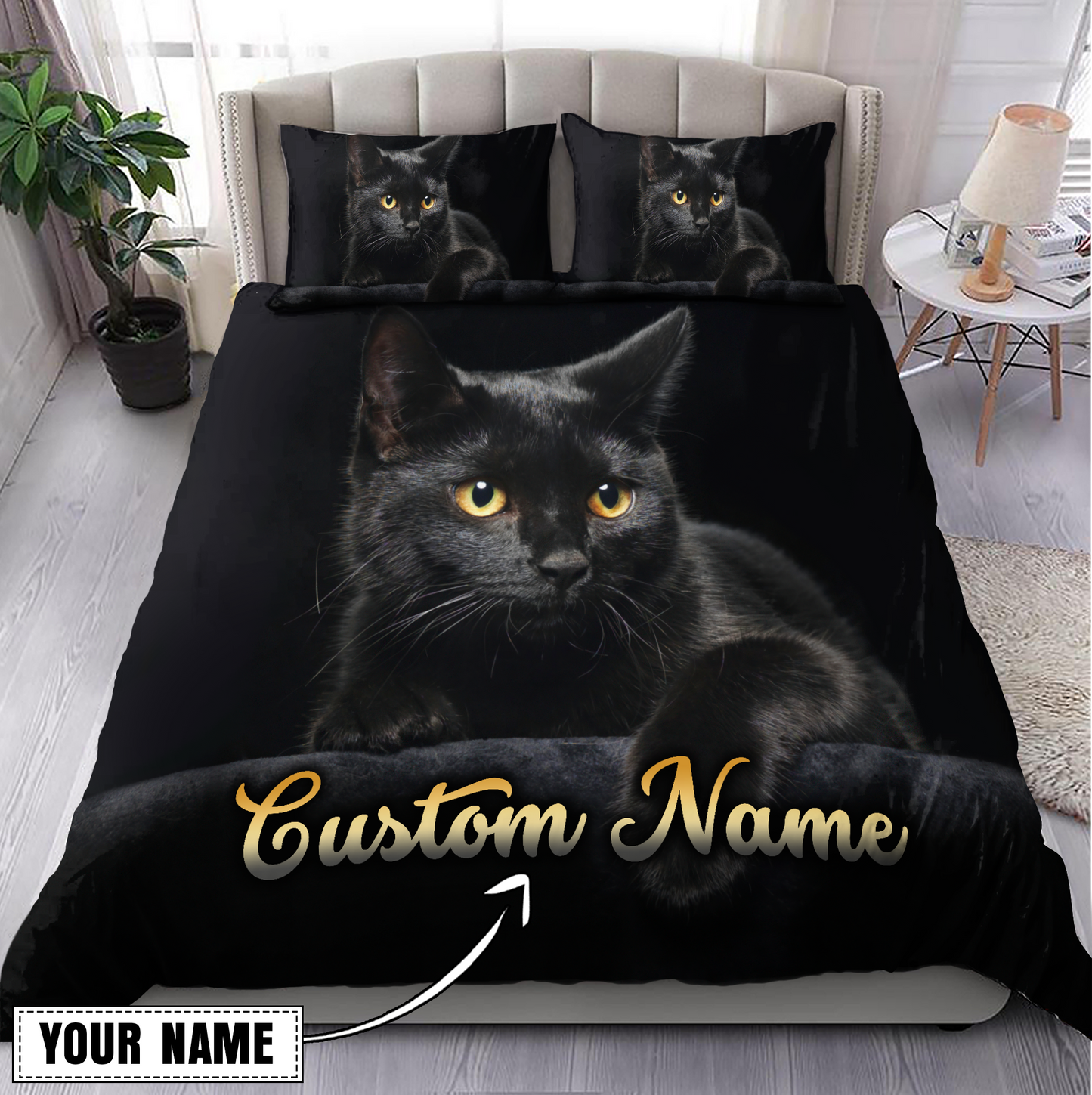 Customize Name Cat Bedding Set MH08052102