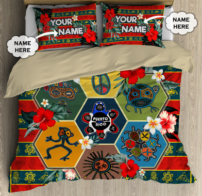 Customize Name Puerto Rico Bedding Set