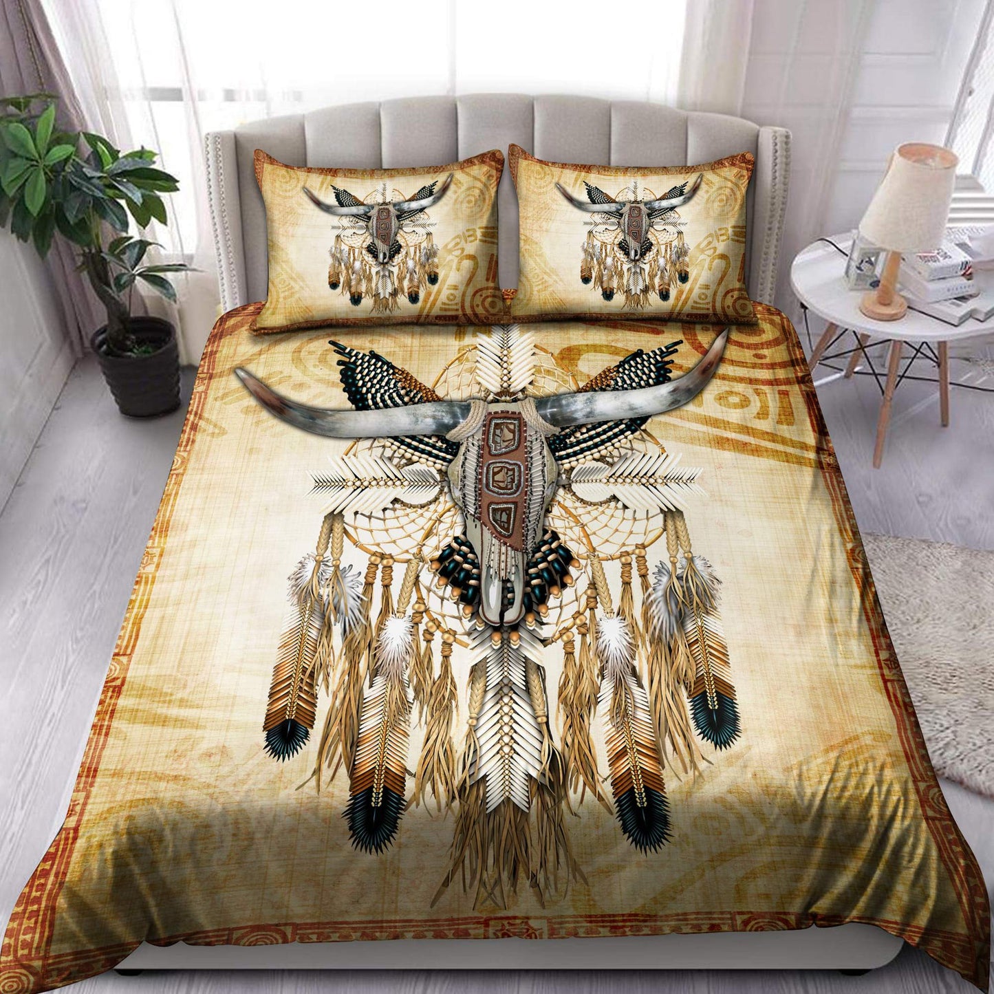 Native American Wolf 3D All Over Printed Bedding Set