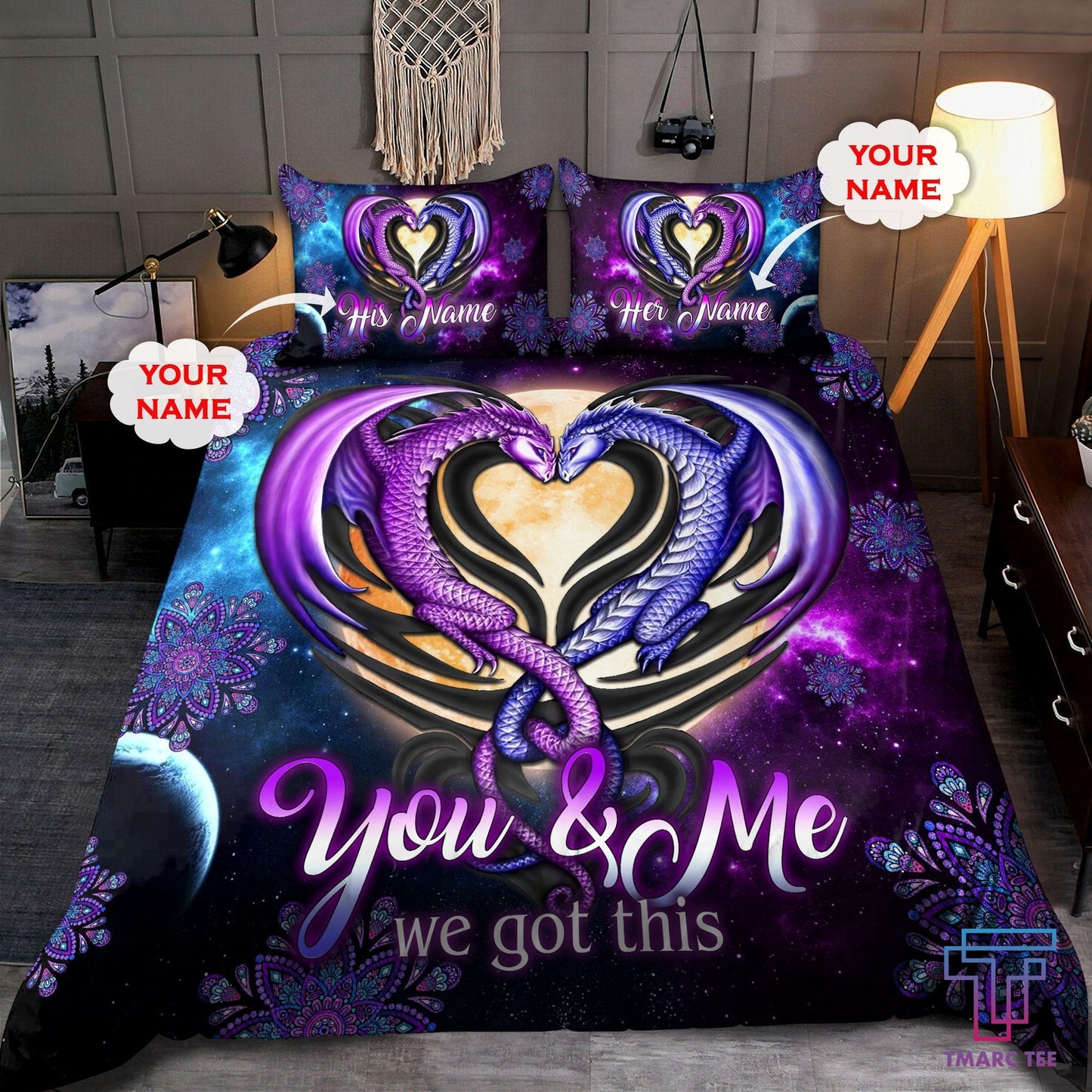 Dragon 3D All Over Printed Bedding Set TNA25062105