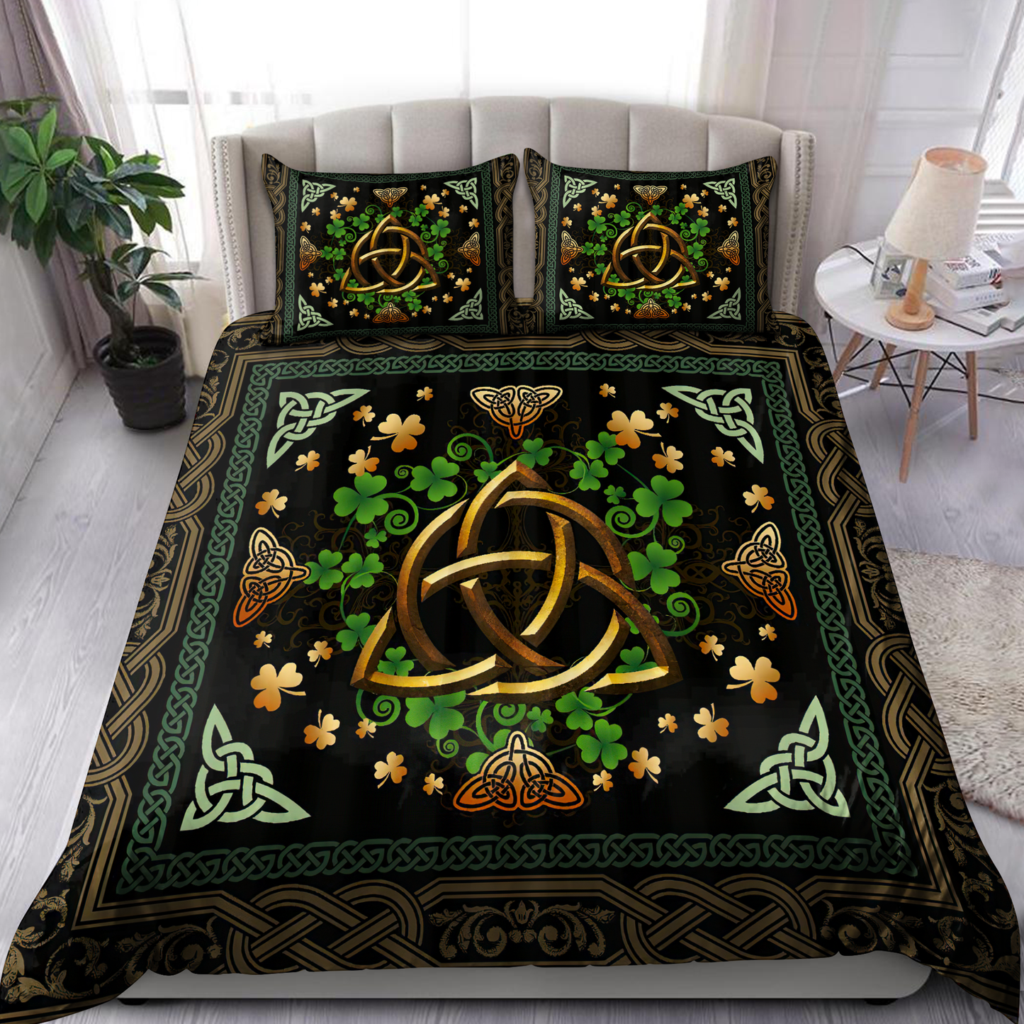 Premium Irish Celtic Shamrock Bedding Set