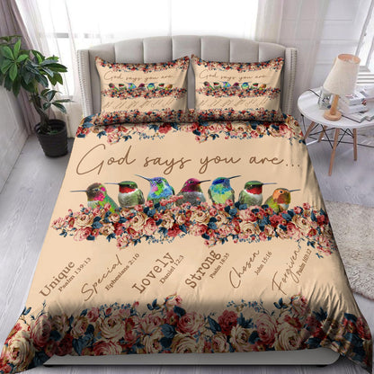 Hummingbird Art Bedding Set