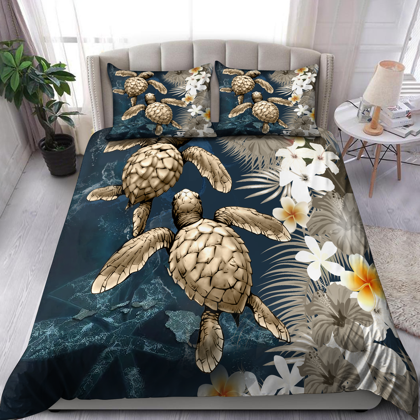 Kanaka Maoli (Hawaiian) Polynesian Turtle Bedding Set