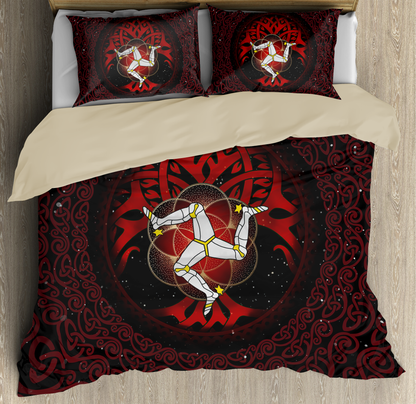 Celtic culture Triskelion Triple Red pattern 3D print Bedding Set