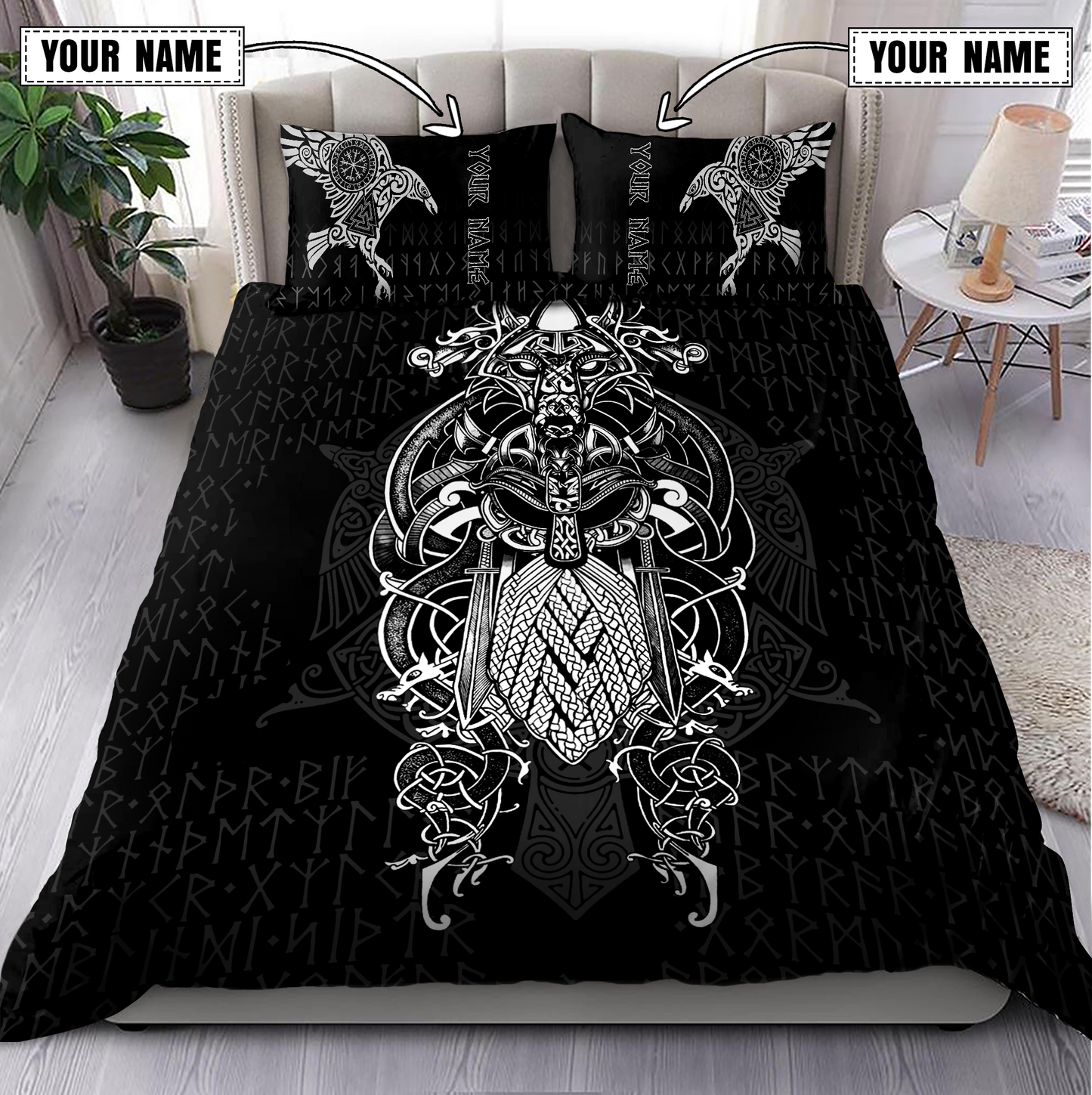 Premium Raven Of Odin 3D All Over Printed Bedding Set