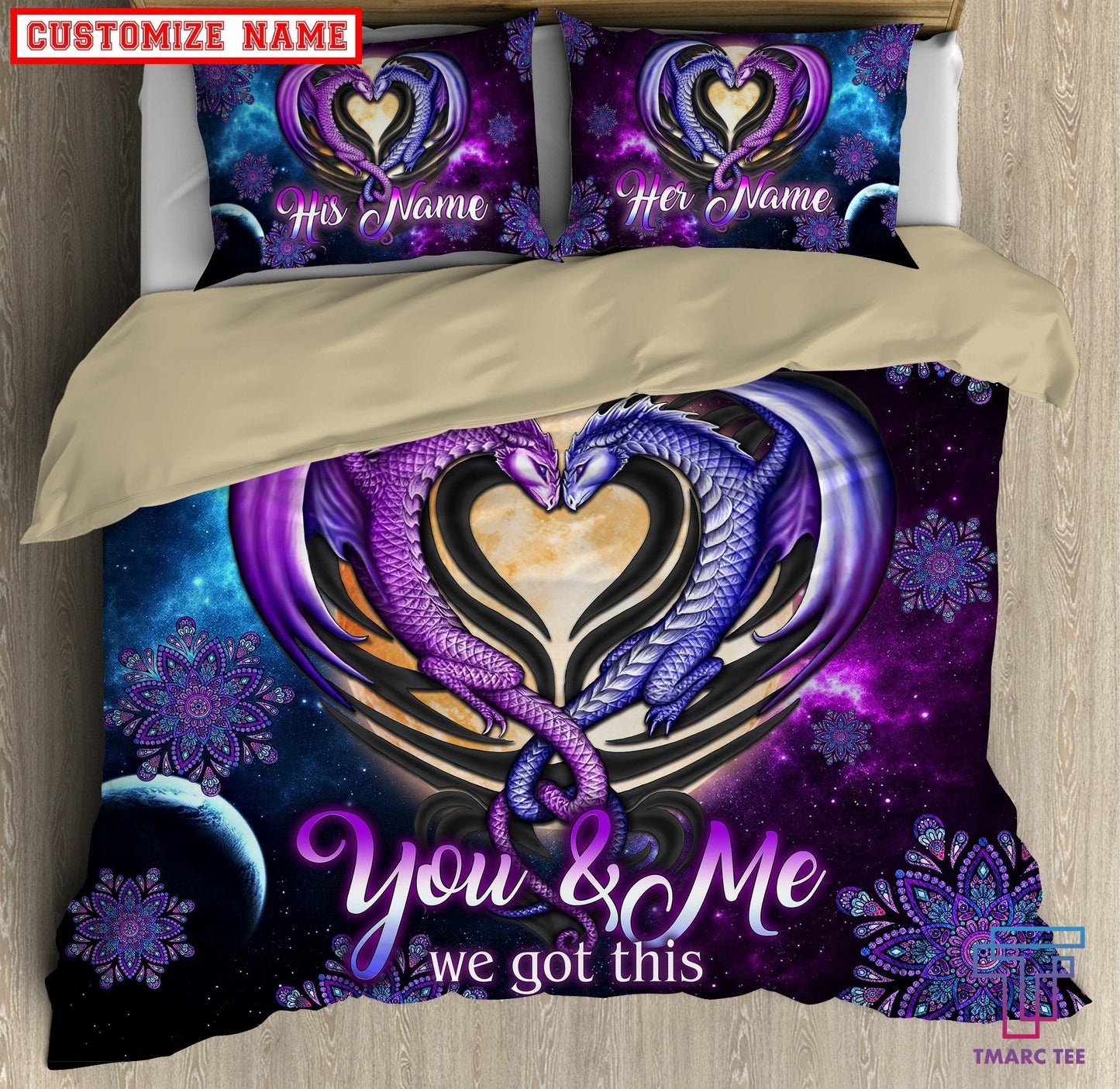 Dragon 3D All Over Printed Bedding Set TNA25062105