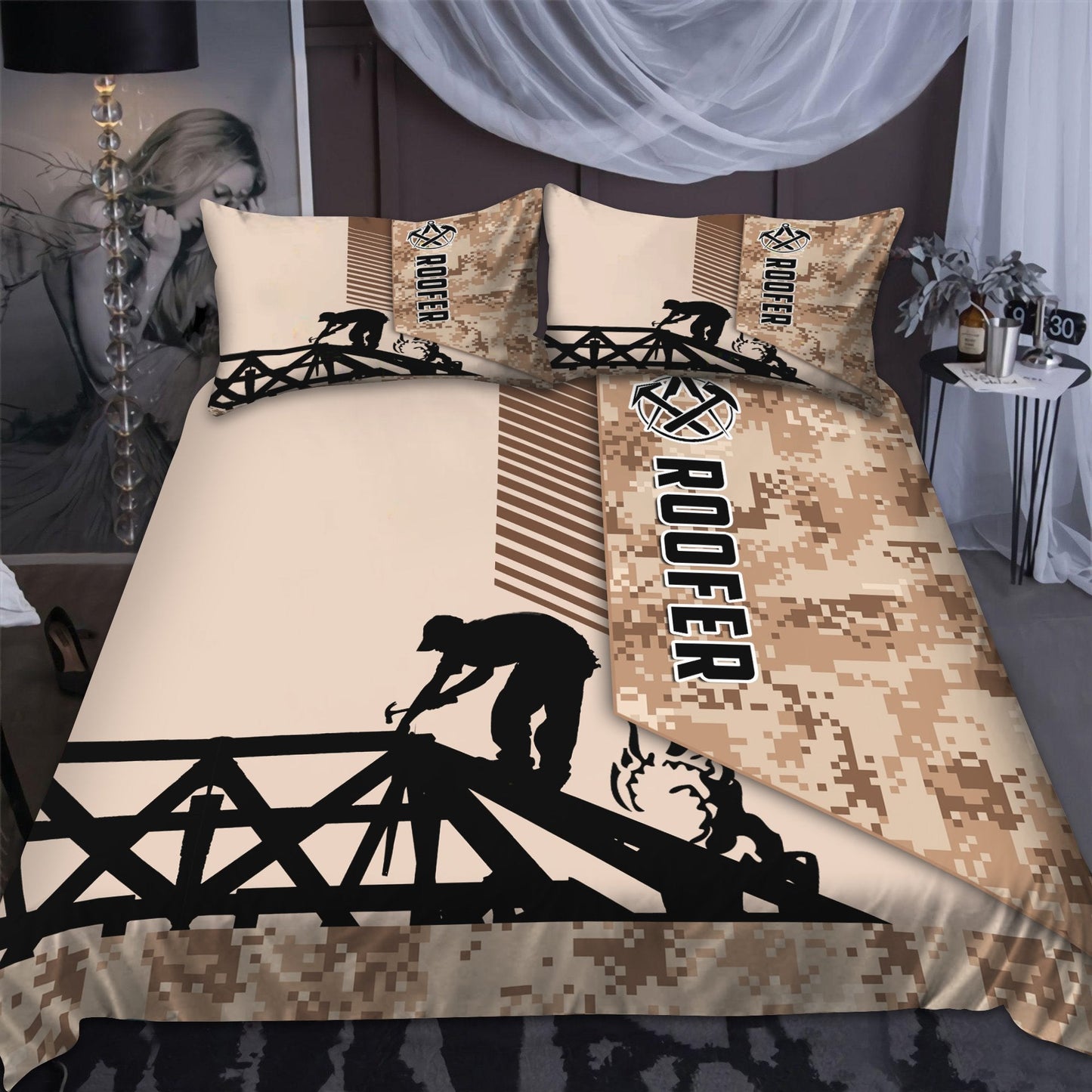 I'm A Roofer 3D Bedding Set LAM