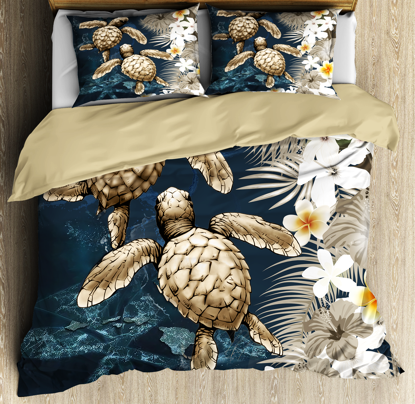 Kanaka Maoli (Hawaiian) Polynesian Turtle Bedding Set