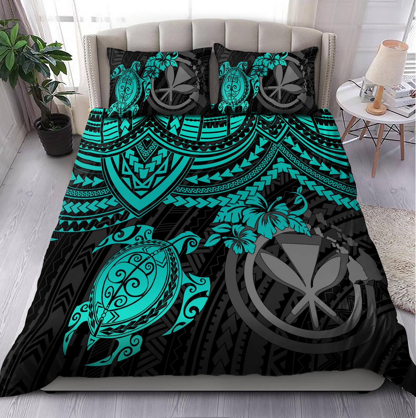 Kanaka Maoli (Hawaiian) Polynesian Turtle Bedding Set