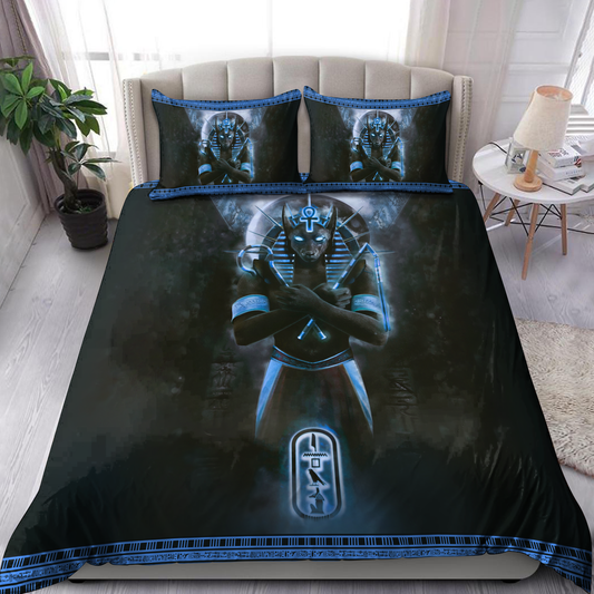 Anubis Ancient Egyptian Mythology Culture 3D design Bedding set