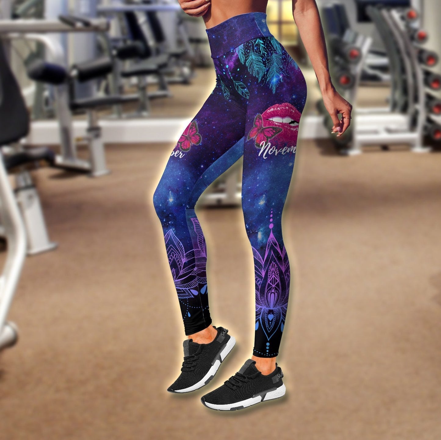 Queens are born in November Galaxy combo legging+tank TR2405211S - Amaze Style™-Apparel