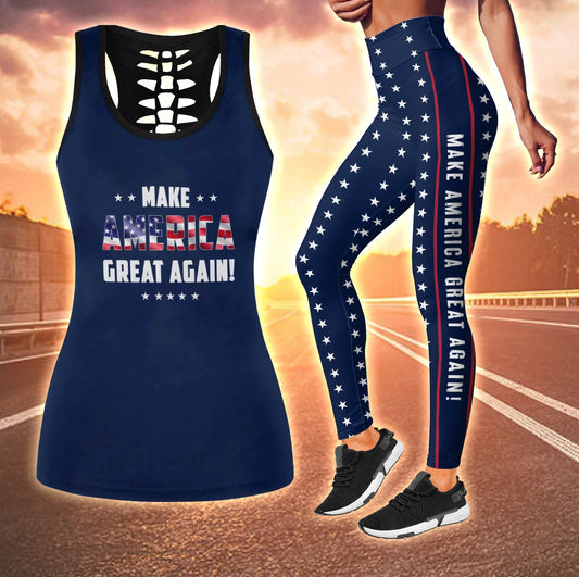 Make America Great Again Combo (Legging+Tank) for women Proud Military