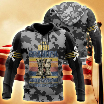 I'm a Dad Grandpa and a veteran 3d all over printed shirts for men and women MH190520 - Amaze Style™-Apparel