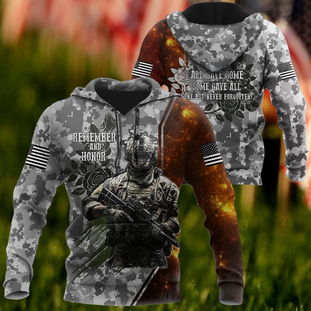 Memorial day Remember and honor the heroes 3D over printed shirts grey TR140402A - Amaze Style™-Apparel
