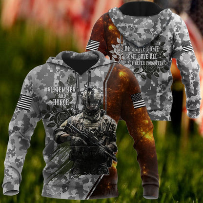 Memorial day Remember and honor the heroes 3D over printed shirts grey TR140402A - Amaze Style™-Apparel