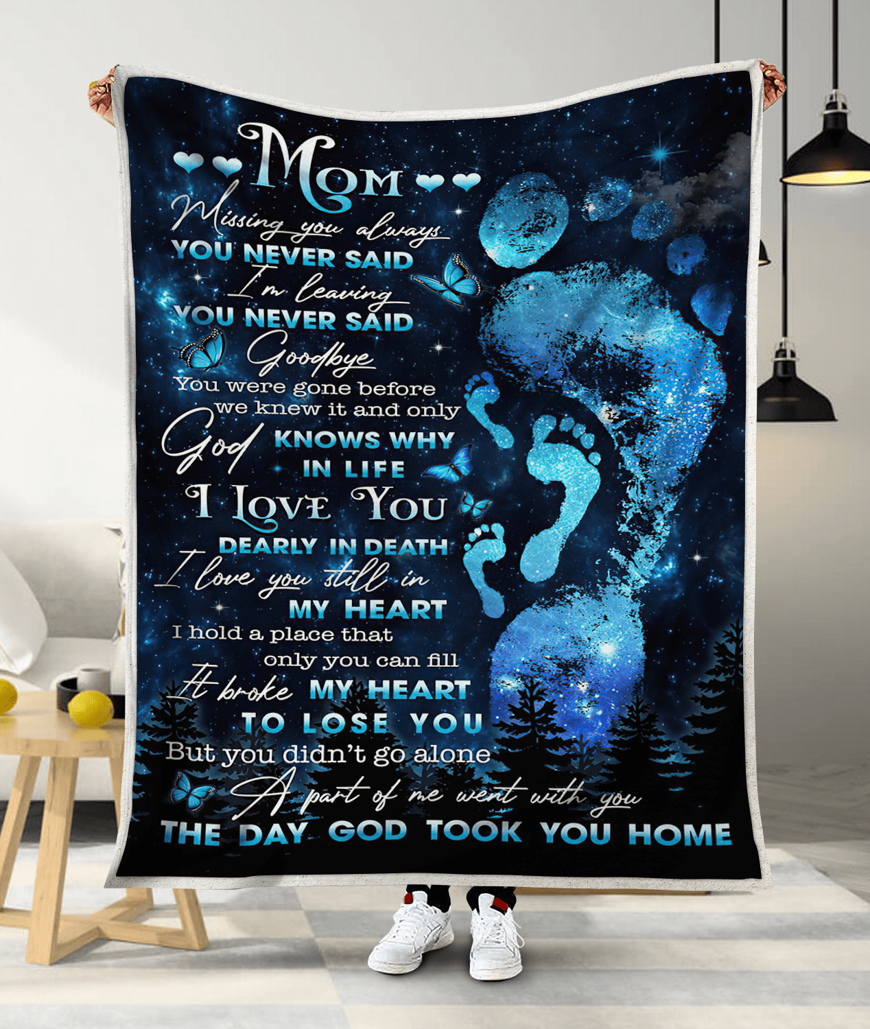 The Day God Took My Mom Blanket Memorial Gifts