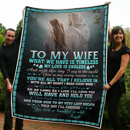 To My Wife Sherpa Blanket TT