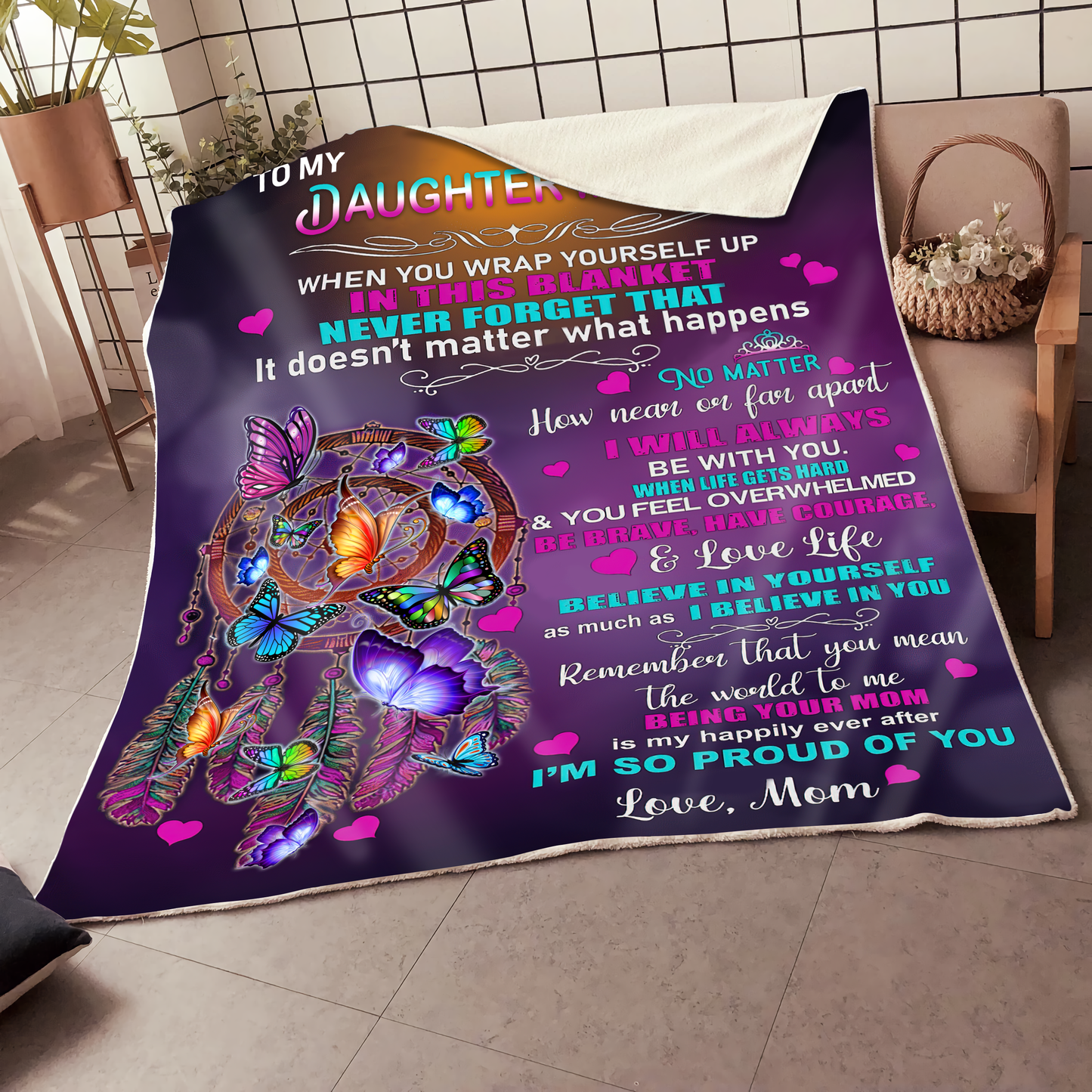 To My Daughter In Law - Premium Blanket