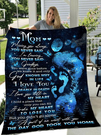 The Day God Took My Mom Blanket Memorial Gifts