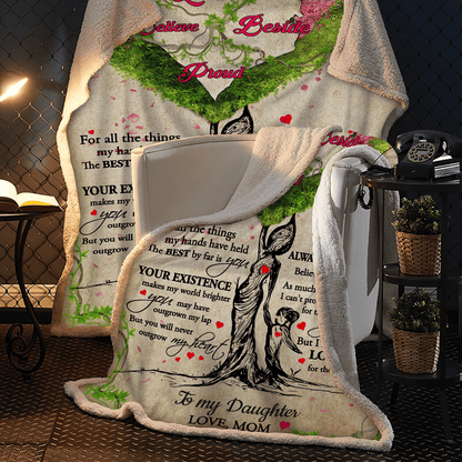To My Daughter From Mom - Premium Blanket