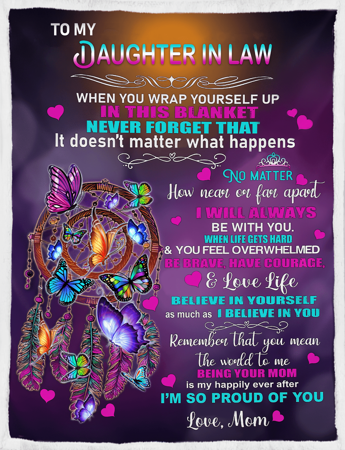 To My Daughter In Law - Premium Blanket