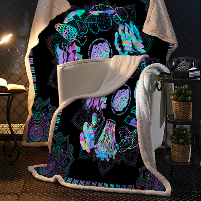 Mushroom 3D All Over Printed Blanket