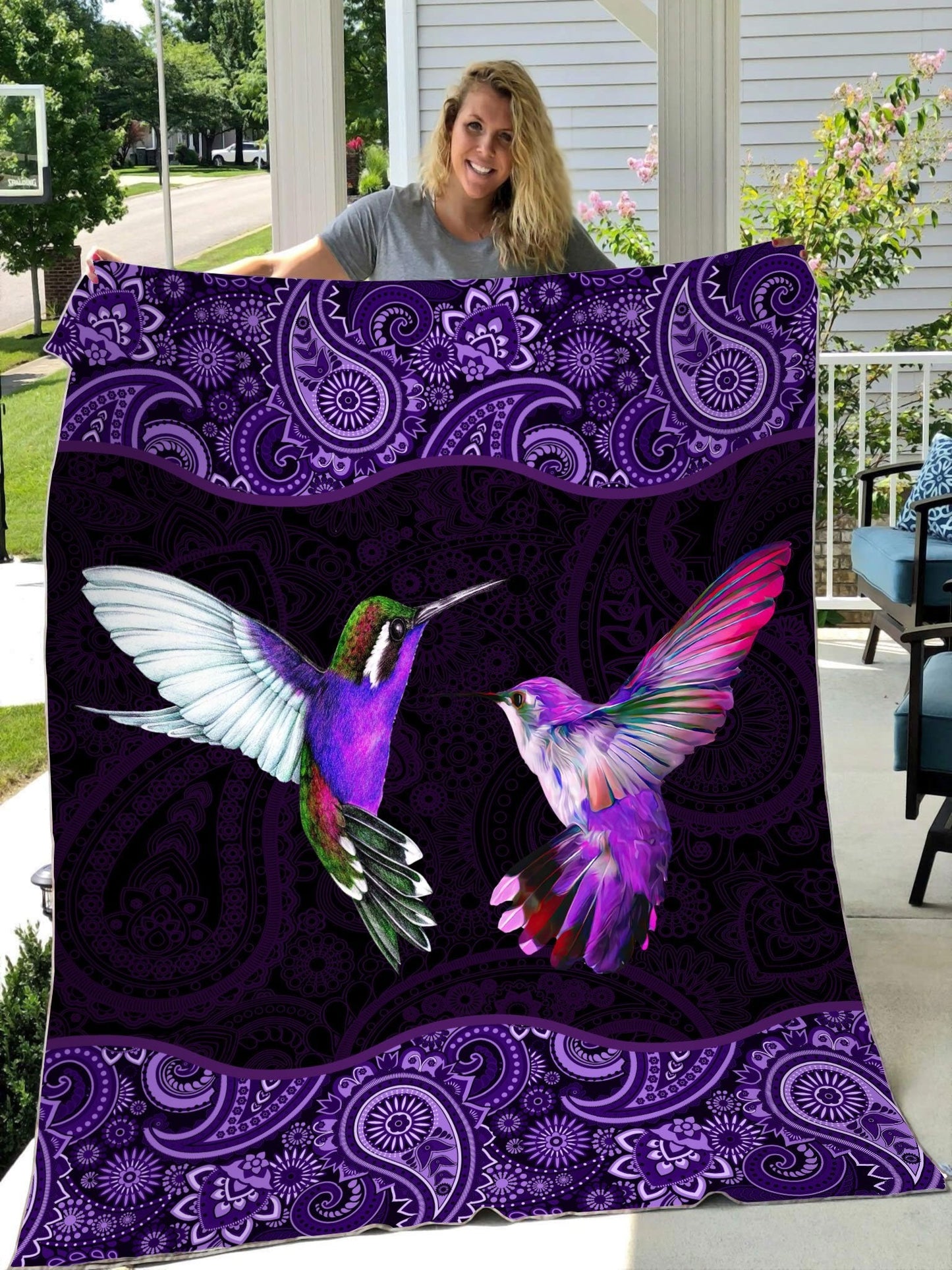 Hummingbird  3D All Over Printed  Blanket