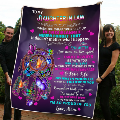 To My Daughter In Law - Premium Blanket