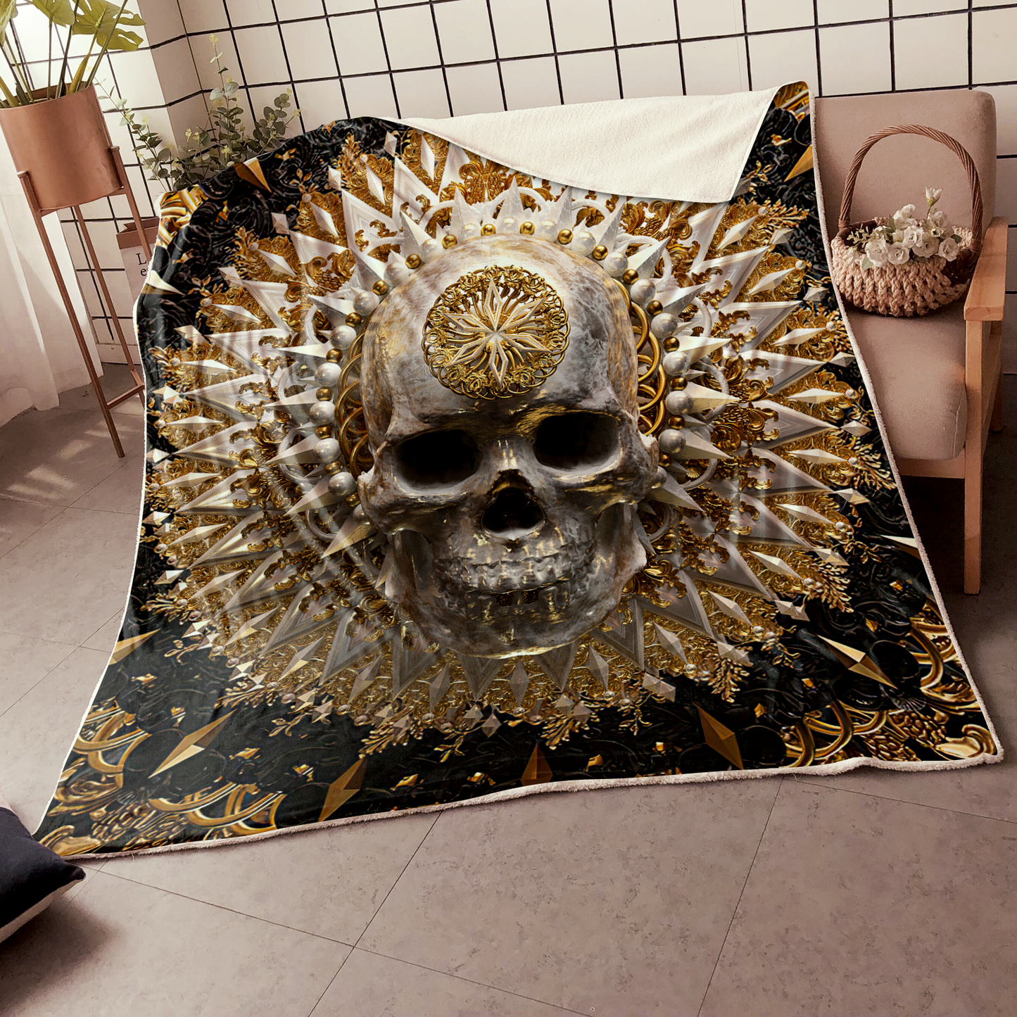 Premium Skull 3d All Over Printed Blanket