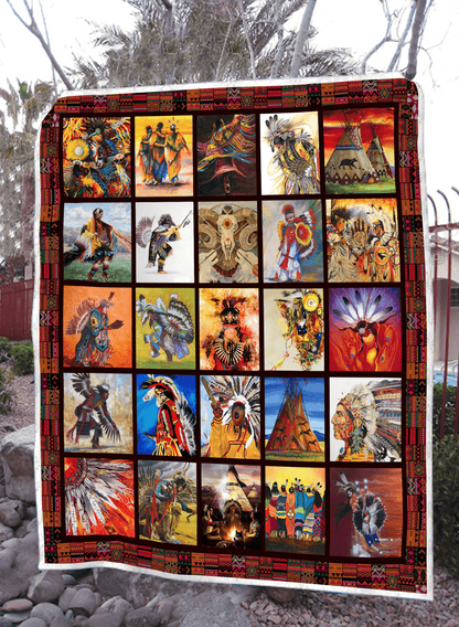 Native American Pow Wow 3D All Over Printed Blanket