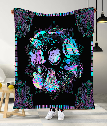 Mushroom 3D All Over Printed Blanket