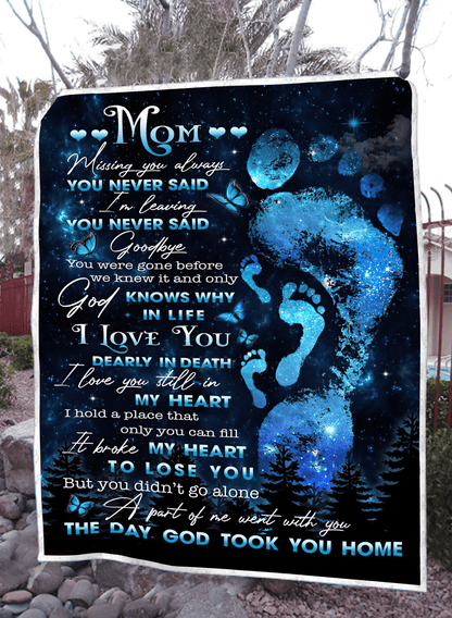 The Day God Took My Mom Blanket Memorial Gifts