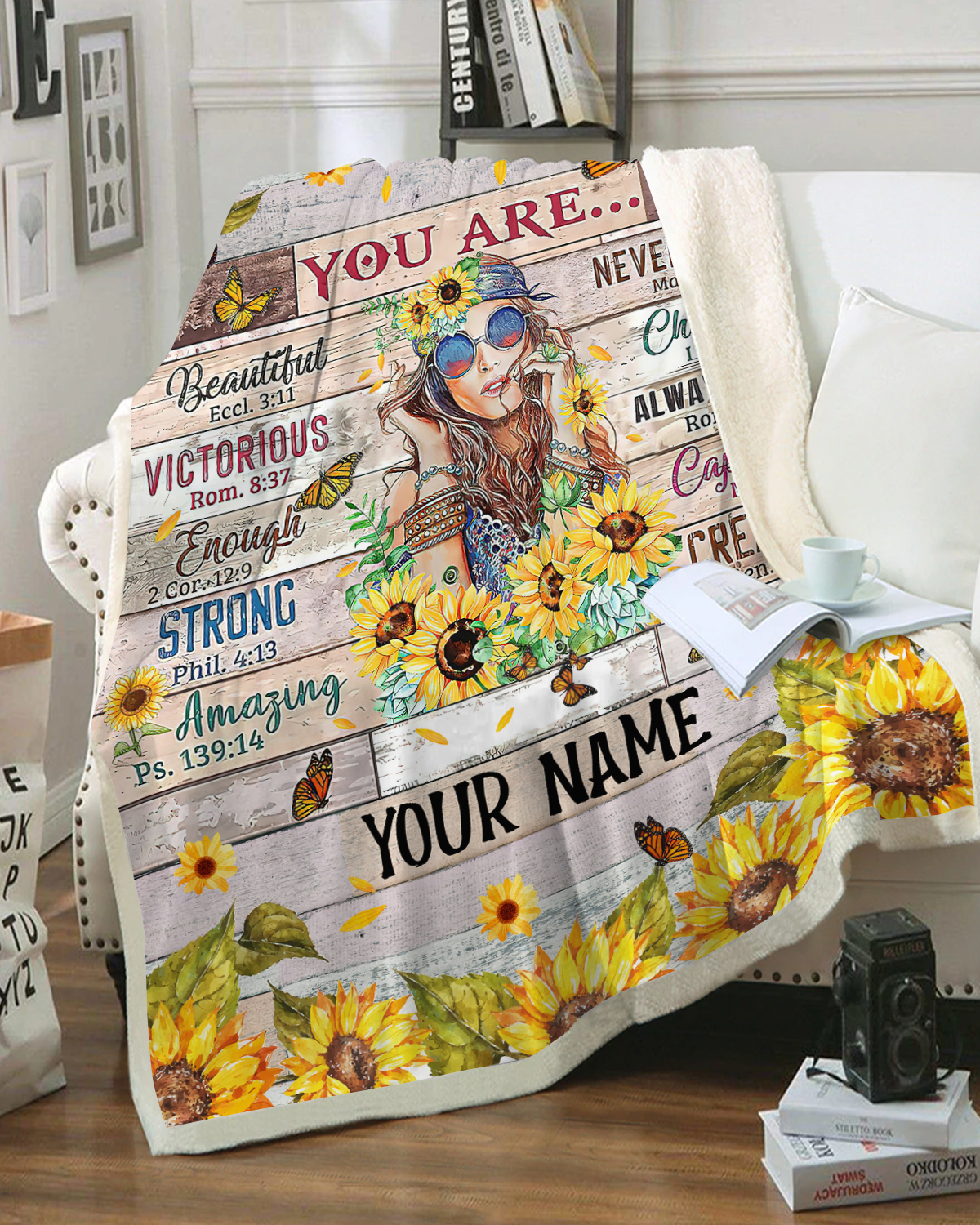 Hippie Girl You Are Blanket