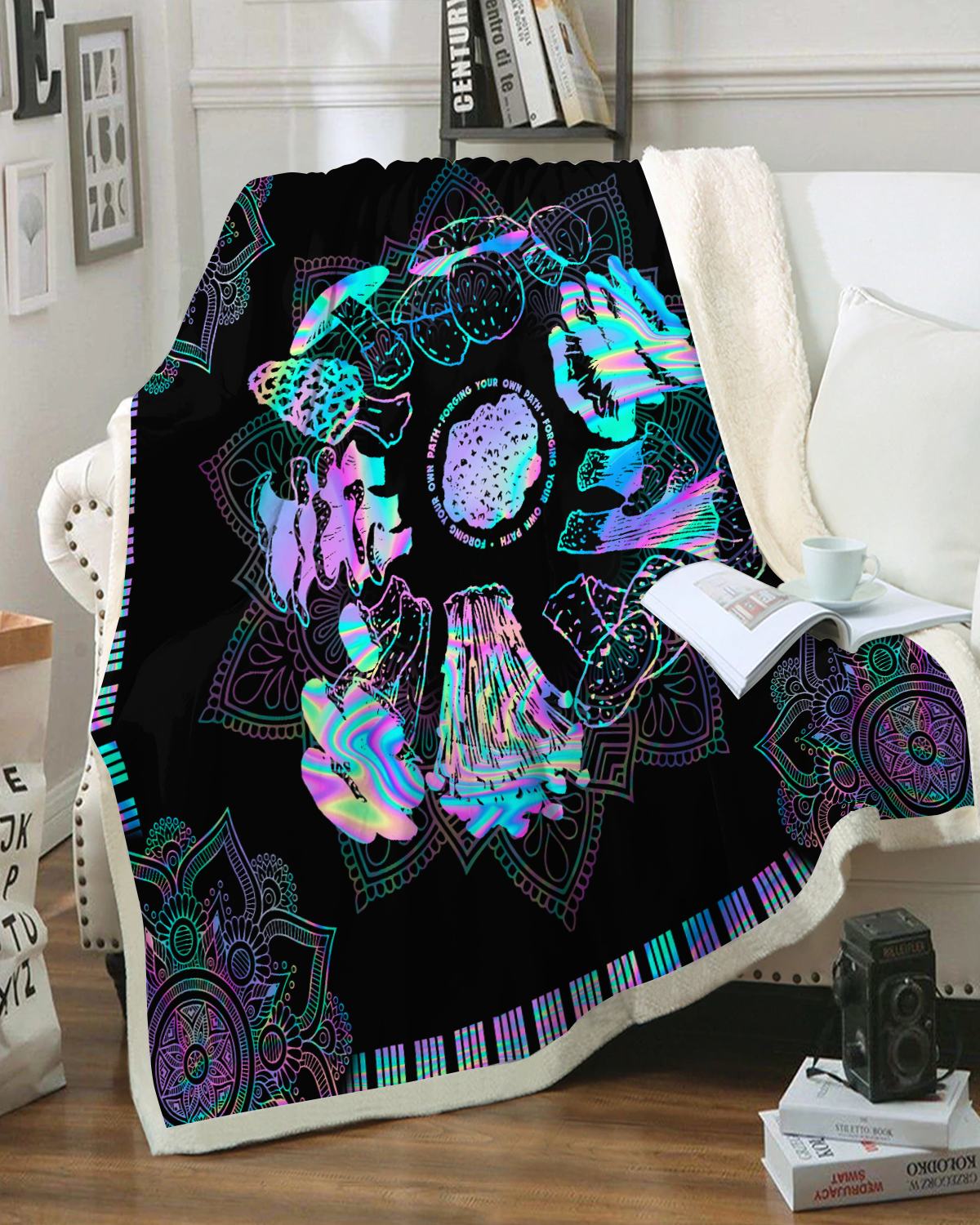 Mushroom 3D All Over Printed Blanket