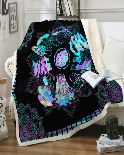 Mushroom 3D All Over Printed Blanket